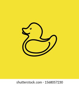 bath duck logo inspiration vector icon illustration
