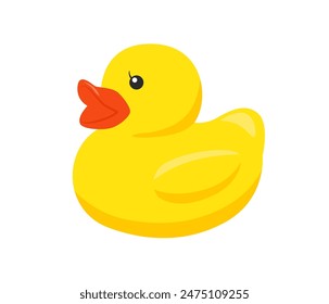 Bath duck toy vector illustration