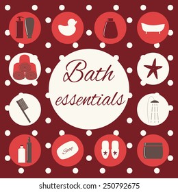 Bath essentials icons