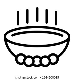 Bath for feet icon. Outline bath for feet vector icon for web design isolated on white background