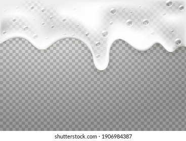 Bath foam background. Shampoo bubbles texture.Sparkling shampoo and bath lather vector illustration.
