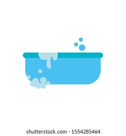 bath with foam design, Clean home hygiene domestic interior housework and housekeeping theme Vector illustration