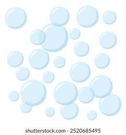 Bath foam icon in flat style. Shampoo bubbles vector illustration on isolated background. Soap bubbles sign business concept.