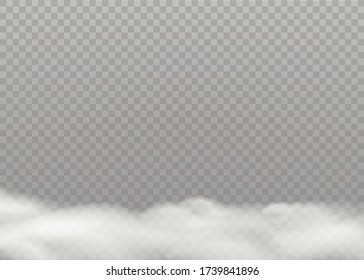 Bath foam isolated on transparent background. Vector shave, foam mousse top view template for your advertising design.