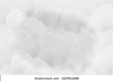 Badeschaum einzeln auf transparentem Hintergrund. Shampoo Blasen Textur.Sparkling Shampoo und Bad andere Vektorgrafik.