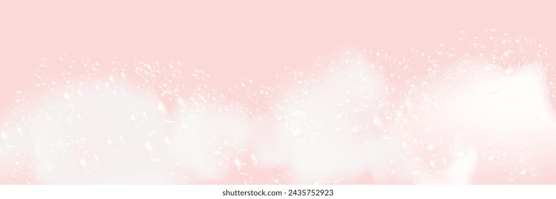 Bath foam isolated on transparent background. Shampoo bubbles texture.Sparkling shampoo and bath lather vector illustration.