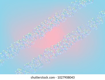 Bath foam on gradient background
