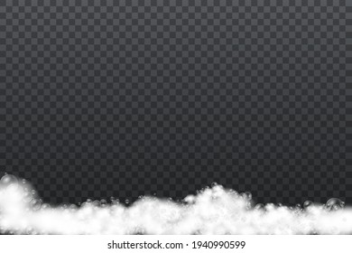 Bath foam with shampoo bubbles isolated on a transparent background. Vector shave, foam mousse with bubbles top view template for your advertising design.