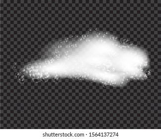Bath foam soap with bubbles isolated vector illustration on transparent background. Shampoo and soap foam lather vector illustration