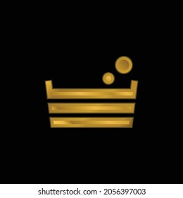 Bath gold plattierte Metallic-Symbol oder Logo-Vektorgrafik