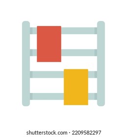 Bath heated towel rail icon. Flat illustration of Bath heated towel rail vector icon isolated on white background