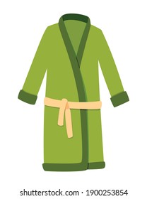 Icono del albornoz de la sauna del baño. Un objeto para el placer y el descanso. Ilustración vectorial del accesorio de baño de vapor