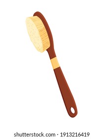 Icono del cepillo de la sauna del baño. Un objeto para el placer y el descanso. Ilustración vectorial del accesorio de baño de vapor