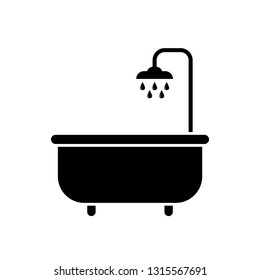 bath icon. bathtub vector icon.