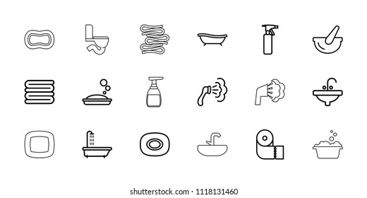 Bath Icon Collection 18 Bath Outline Stock Vector (royalty Free 