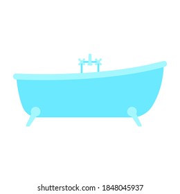 Badesymbol. Farbige Silhouette. Seitenansicht. Vektorgrafik-Flachbild-Illustration. Das einzelne Objekt auf weißem Hintergrund. Isolieren.