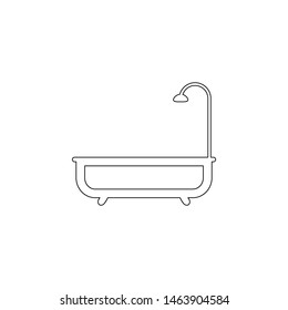 bath icon. Element of web for mobile concept and web apps icon. Outline, thin line icon for website design and development, app development