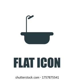 Bath icon. Flat illustration isolated vector sign symbol