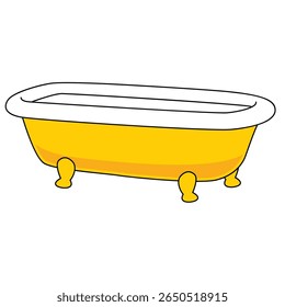 Bath icon in flat style. Bathroom vector illustration on isolated background. Bathtub sign business concept.