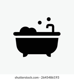 bath icon fully editable vector template	