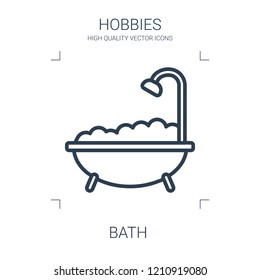 bath icon. high quality line bath icon on white background. from hobbies collection flat trendy vector bath symbol. use for web and mobile