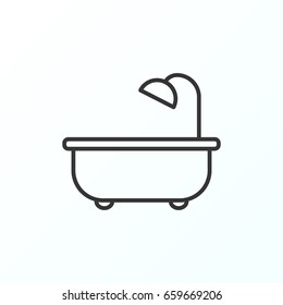 Bath icon illustration isolated vector sign symbol