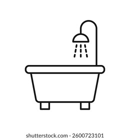 Bath icon isolated. simple vector icon on white background