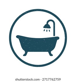 bath icon logo seal vector on white background
Vector stamp icon
