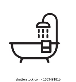Bath icon on white background