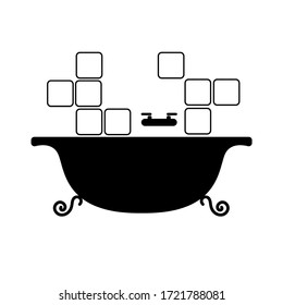 bath icon on white background
