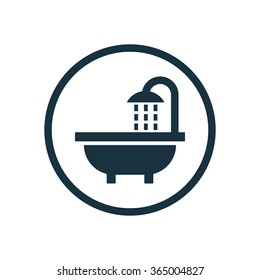 bath icon, on white background