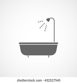 Bath Icon On White Background