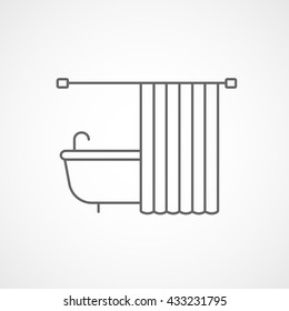 Bath Icon On White Background