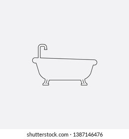 bath icon sign signifier vector