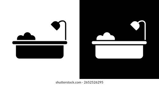 Bath icon symbol collection. Flat vector stock illustration.