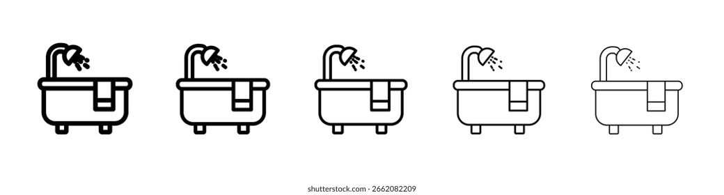 Concepto de símbolo de icono de baño para Diseño web. icono de Vector de línea simple. ilustración de logotipo.