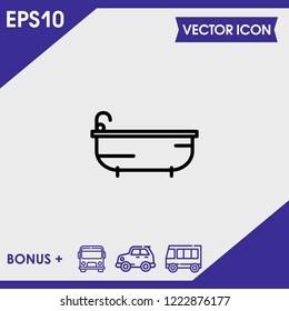 Bath icon vector