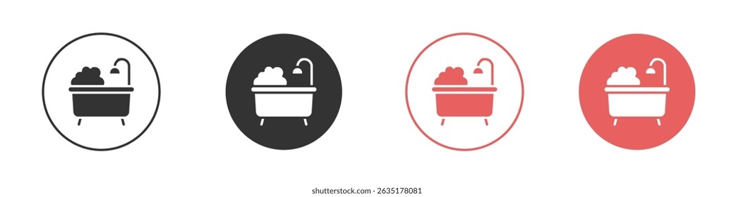 Bath icon vector design template simple and clean style