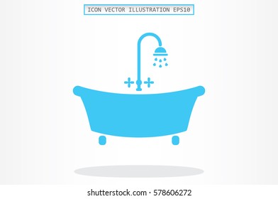 Bath icon vector illustration.