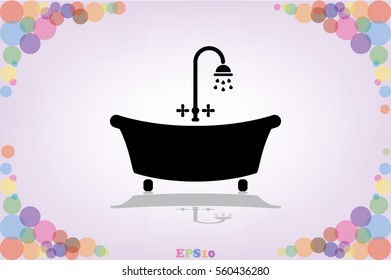 Bath icon vector illustration eps10.