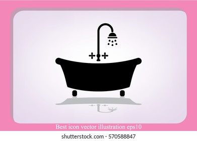 Bath icon vector illustration eps10.