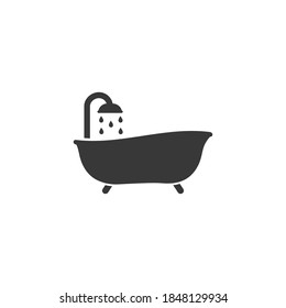 Bath icon vector. Style sign for mobile concept and web design. Bath symbol illustration. Pixel vector graphics 