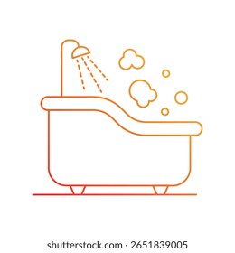 bath icon with white background vector stock illustration