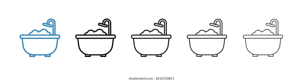 Bath icons collection vectors for web ui
