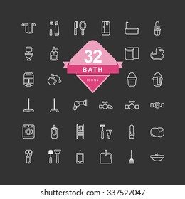 Bath Icons Line Icons Stock Vector (Royalty Free) 337527047 | Shutterstock