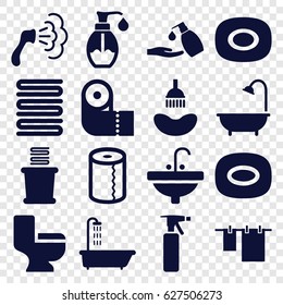Bath icons set.  