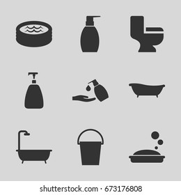 Bath icons set.  