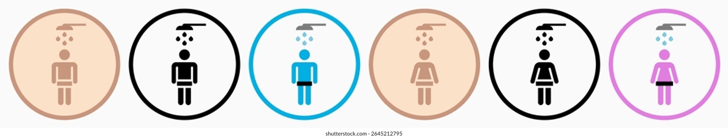 Bath Icons: vector illustration of bath icons with white background