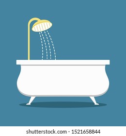 Bath, illustration, vector on white background.