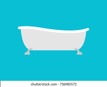 Bath isolated. bathtub. Bathroom accessory. Vector illustration